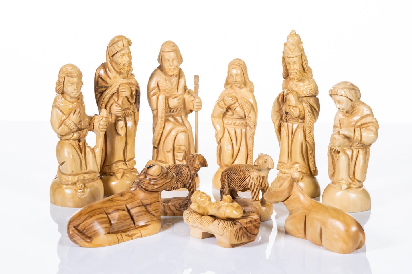 Olive Wood Musical Nativity - large