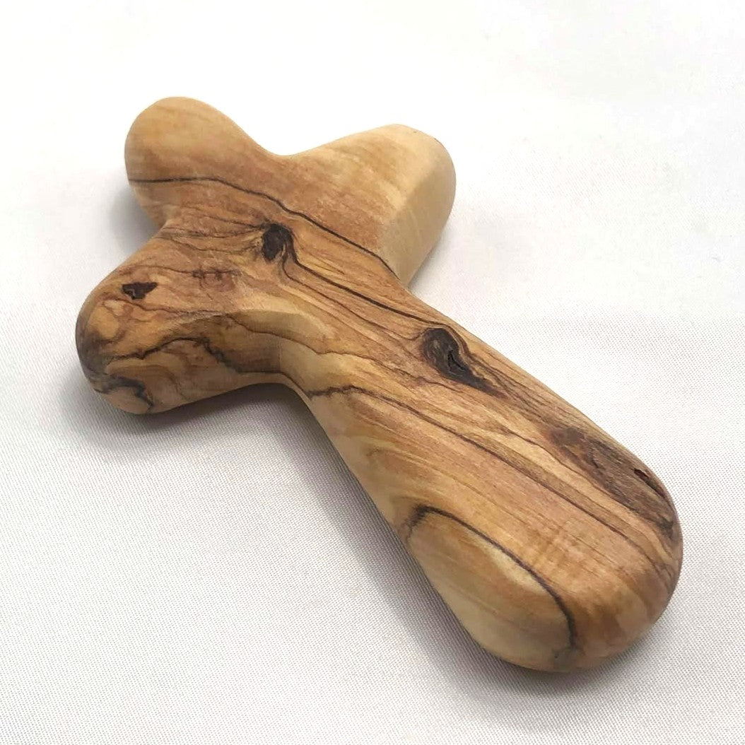Olive Wood Pocket Cross - 1 PC