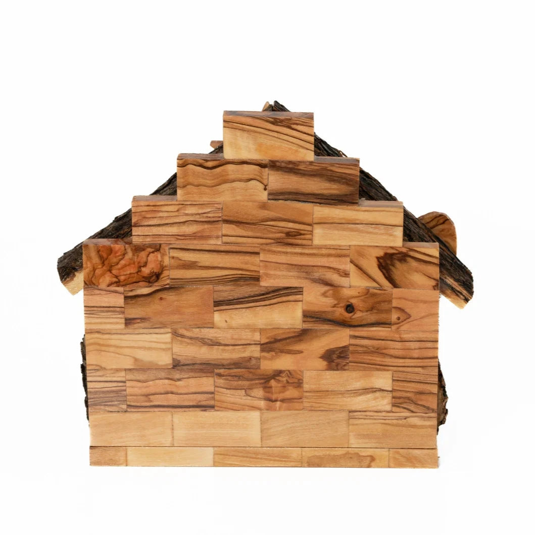 Olive Wood Musical Nativity Scene with incense from the holy land 2