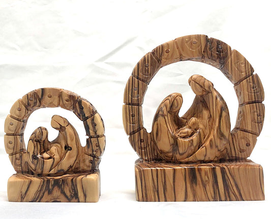Olive Wood Holy Family - Plain 2