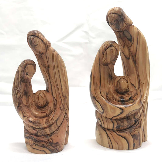 Olive Wood Holy Family - Plain 3